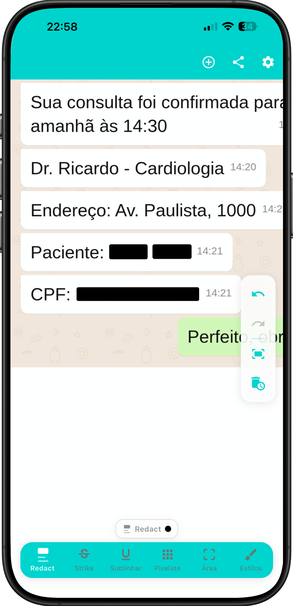 Aplicar cobertura sólida ao conteúdo